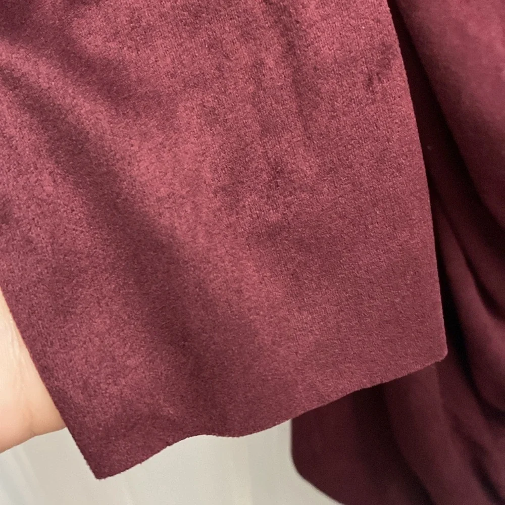NWT AX Paris Plum Ruched Side Wrap Top Midi Dress Sexy Size 8